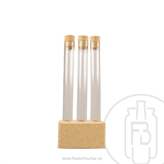 6 tubes and cork and 1 holder